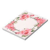 Niedliche Rosenfarbe Wasserfarbe für den Valentins Notizblock (Rotiert)