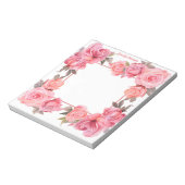 Niedliche Rosenfarbe Wasserfarbe für den Valentins Notizblock (Rotiert)