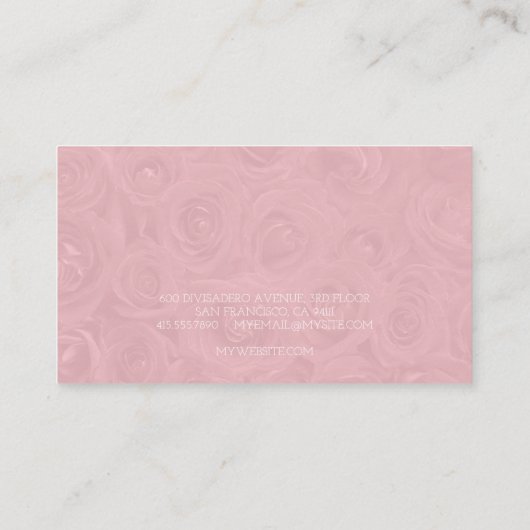 Niedliche Rosenhaare und Makeup-Visitenkarte Visitenkarte (Rückseite)