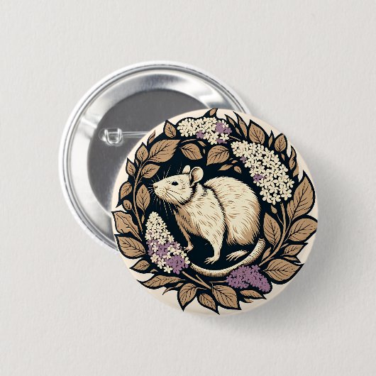 Niedliche Rosenhengste Button (Vorne & Hinten)