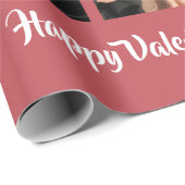 Niedliche Rosenstraße Happy Valentine Foto Collage Geschenkpapier (Rolleneckpunkt)