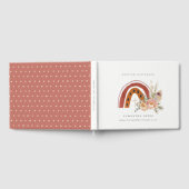 Niedliche Rost Orange Boho Bläsernieder Kreuztaufe Gästebuch (Voll)