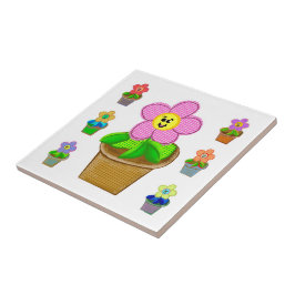 Niedliche Rosy Posy Blume Keramik Tile Fliese
