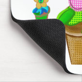 Niedliche rosy Posy gepolsterte Blume Mauspad (Ecke)