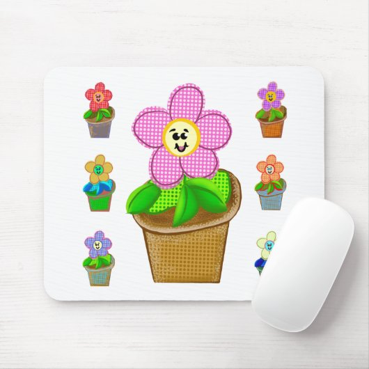 Niedliche rosy Posy gepolsterte Blume Mauspad (Mit Mouse)