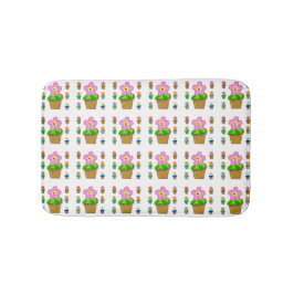 Niedliche rosy posy gepolsterte Blume Wiederholung Badematte