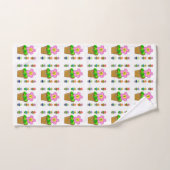 Niedliche rosy posy gepolsterte Blume Wiederholung Handtuch (Handtuch)