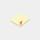 Niedliche Rot-Einhorn-Mädchenkunst Post-it Klebezettel (angewinkelt)