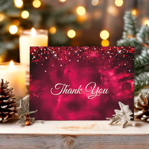 Niedliche Rot-Grün-Marmorkunst Dankeskarte