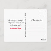 Niedliche Rot-grüne Marmor-Kunst Weihnachten Postkarte (Rückseite)