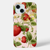 Niedliche Rot-, Pastellrosa- und Erdbeerobst Case-Mate iPhone Hülle (Rückseite)