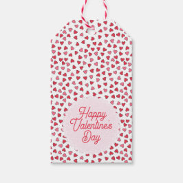 Niedliche Rot-Rosa-Herzen Valentinstag-Geschenketi Geschenkanhänger