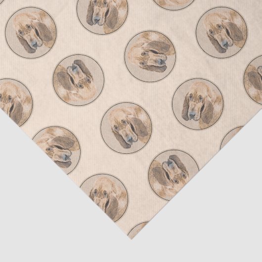 Niedliche Rot-Scent-Hound-Hunde-Kunst Seidenpapier (Ausschnitt)