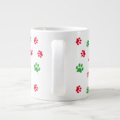 Niedliche Rot- und Grünpaw-Prints Jumbo-Tasse (Rückseite)