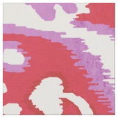 Niedliche Rot- und Orchideenmuster Stoff (Nahaufnahme)