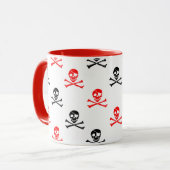 Niedliche Rot- und Schwarzknochen Porenaffee Mu Tasse (Vorderseite Links)