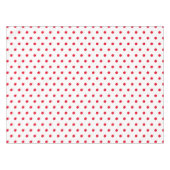 Niedliche Rot- und Weißpolka-Punkte Tischdecke (Vorderseite (Horizontal))