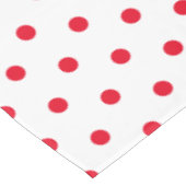 Niedliche Rot- und Weißpolka-Punkte Tischdecke (Schrägansicht)