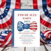 Niedliche Rot-, Weiß- und Blautöne am 4. Juli Einladung