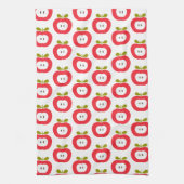 Niedliche Rotäpfel Geschirrtuch (Vertikal)