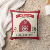 Niedliche rote Barnenstall Tiere Baby Geburtsstund Kissen (Decke)