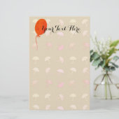 Niedliche rote briefpapier (Stehend Vorderseite)