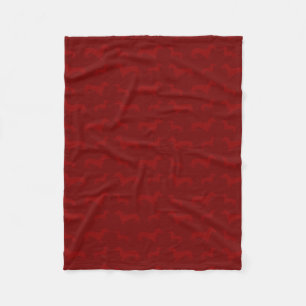 Niedliche rote Dackel Fleecedecke
