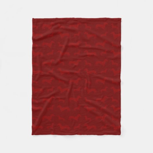 Niedliche rote Dackel Fleecedecke (Vorderseite)