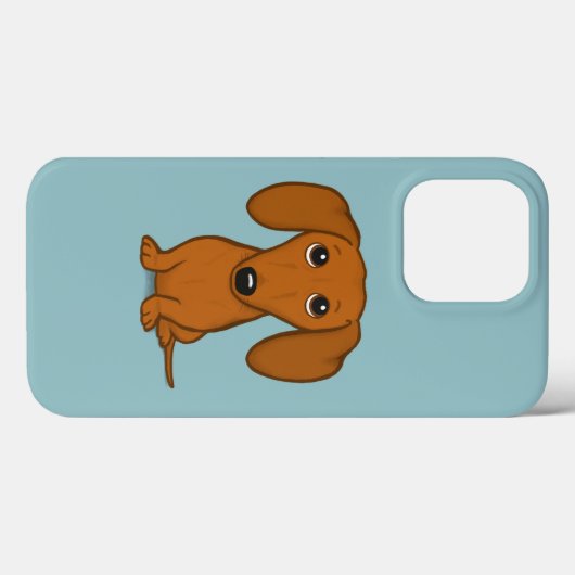 Niedliche Rote Dackel | Funny Cartoon Dackel Hund Case-Mate iPhone Hülle (Rückseite (Horizontal))