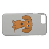 Niedliche Rote Dackel| Hunde Cartoon Dackel Hund Case-Mate iPhone Hülle (Rückseite (Horizontal))