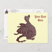 niedliche rote Drachenlehre, mythische und Fantasi Postkarte (Vorne/Hinten)