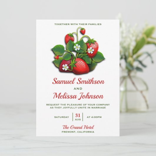 Niedliche rote einladung (Stehend Vorderseite)