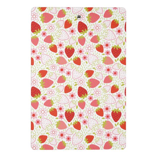 Niedliche Rote Erdbeere Mini Klemmbrett (Rückseite)