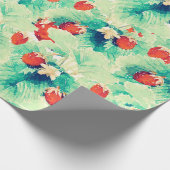 Niedliche Rote Erdbeeren & Blattfarbe Geschenkpapier (Ecke)