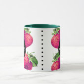 Niedliche Rote Erdbeeren Fügen Sie Ihren Namen und Tasse (Zentrum)