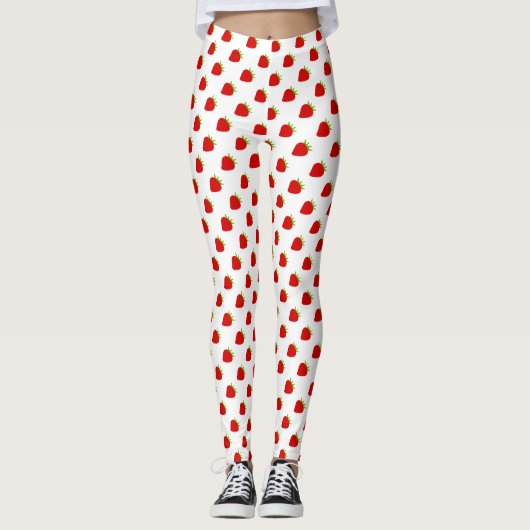 Niedliche rote Erdbeermuster-Leggings Leggings (Vorderseite)