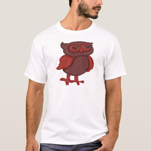 Niedliche rote Eule T-Shirt (Vorderseite)