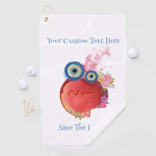 Niedliche Rote Farbe Golfhandtuch (Insitu)