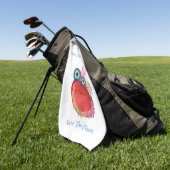 Niedliche Rote Farbe Golfhandtuch (Gras)