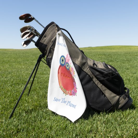 Niedliche Rote Farbe Golfhandtuch (Gras)