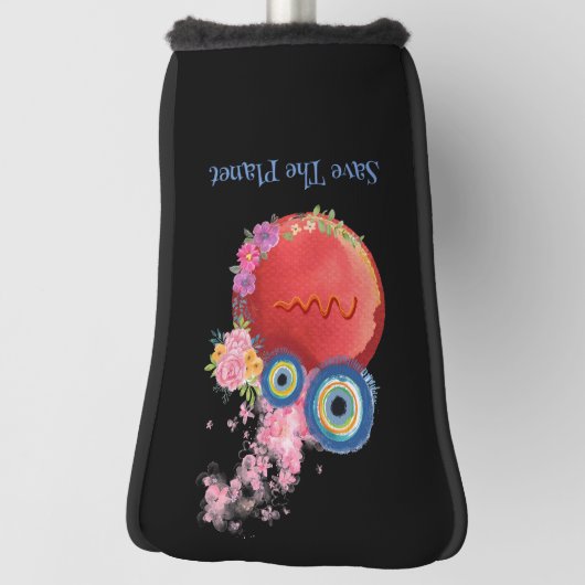 Niedliche Rote Farbe retten Planet-Sammlung Golf Headcover (Rotieren 90)