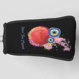 Niedliche Rote Farbe retten Planet-Sammlung Golf Headcover