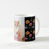 Niedliche Rote Fox Aquarellfarbe Tasse Orange (VorderseiteRechts)