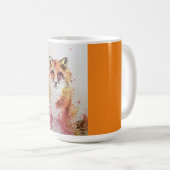 Niedliche Rote Fox Aquarellfarbe Tasse Orange (VorderseiteRechts)