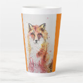 Niedliche Rote Fox Aquarellfarbe Tasse Orange (Vorderseite)