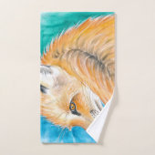 Niedliche Rote Fox Wasserfarbe Badhandtuch Set (Handtuch)