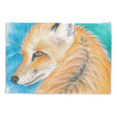 Niedliche Rote Fox Wasserfarbe Kissenbezug (Rückseite)