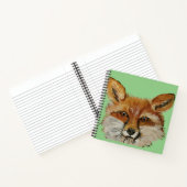 Niedliche rote Foxenmalerei realistischer Akrylkun Notizblock (Innenseite)