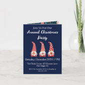 Niedliche Rote Gnome Personalisiertes Weihnachtsfe Einladung (Vorderseite)