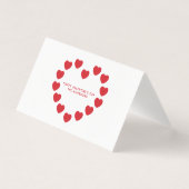 Niedliche rote Herzen Moderne Gebräuche Valentinst (Vorderseite)